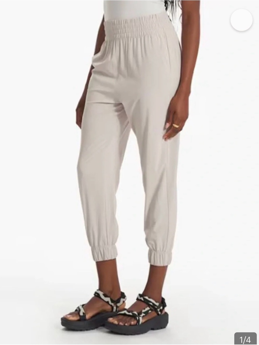 Vuori Villa Jogger Pants High Rise Light Beige